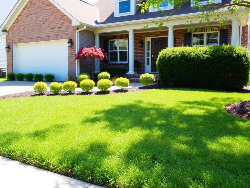 Front yard after a full clean-up with edged lawn and trimmed bushes